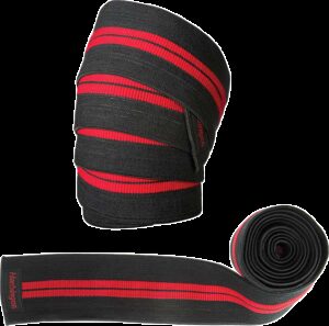 Бинтове за коляно Red Line Knee Wraps - Black/Red