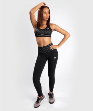 Дамски клин - Venum Monogram Leggings - Black/Pink Gold