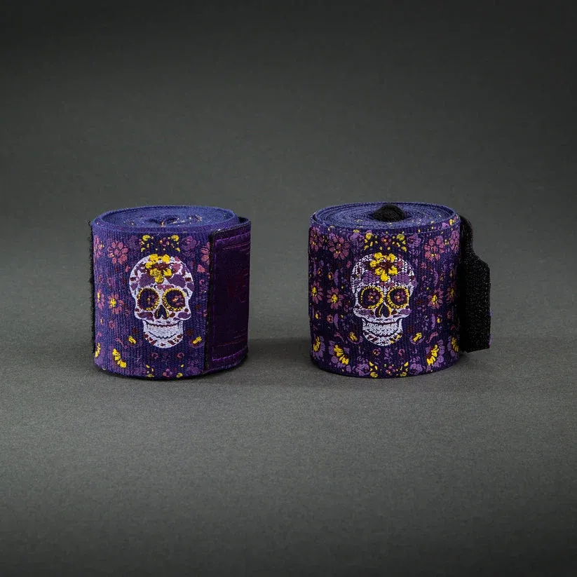 Бинтове - VENUM - Santa Muerte Handwraps - Purple -4 m