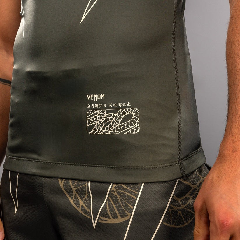 Venum Serpenti Short Sleeve Rashguard Khaki/Bronze/Ivory