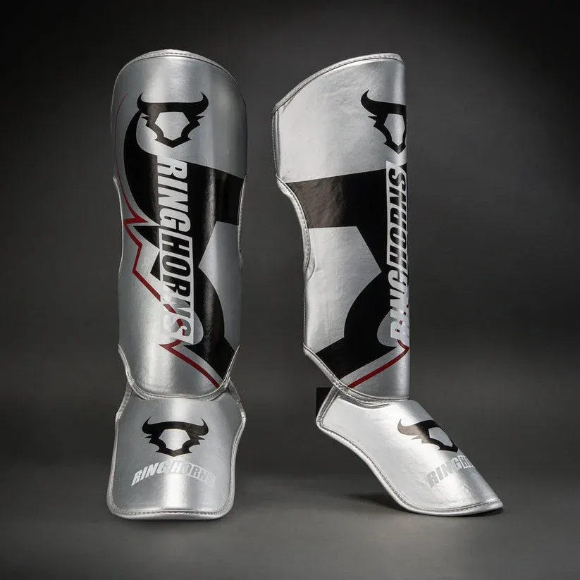 Протектори за крака - Ringhorns Charger by Venum Shin Guards - Silver/Black
